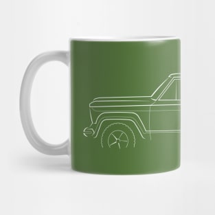 1976 Jeep Cherokee Chief - profile stencil, white Mug